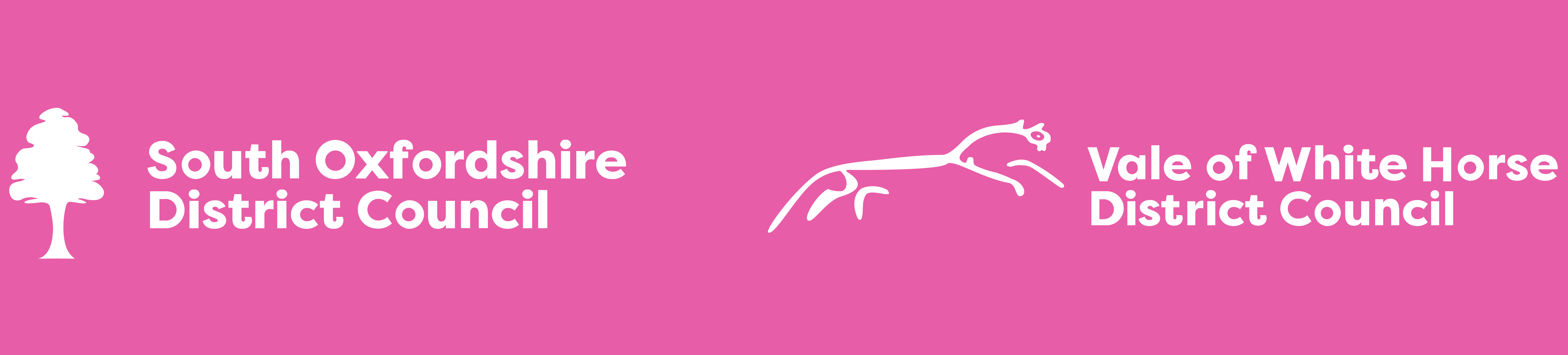 South Oxfordshire District Council and Vale of White Horse District Council logos